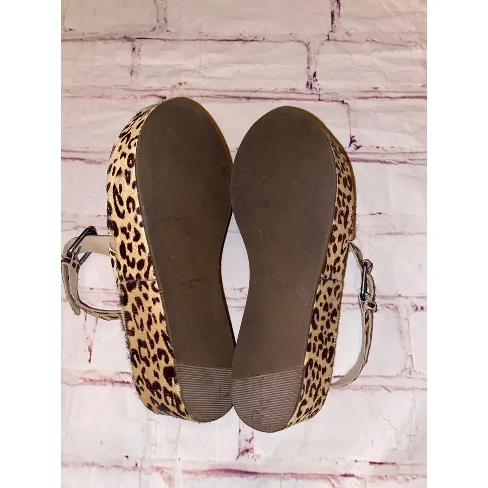 Matisse x Amuse Society Runaway Leopard Calf Hair Platform Sandals – Size 7M - Picture 6 of 9